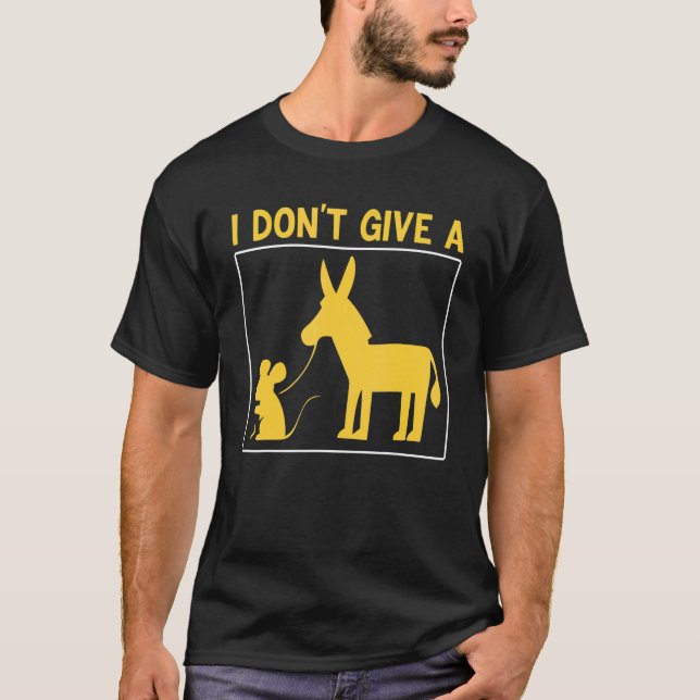 Camiseta mouse walking a donkey i don't give rats 1 (Anverso)