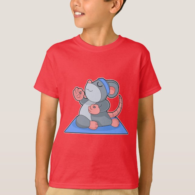 Camiseta Mouse Yoga Fitness Meditation (Anverso)