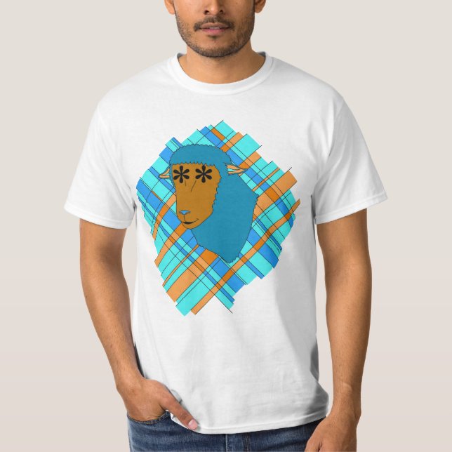 Camiseta Mouton de la tela escocesa (Anverso)