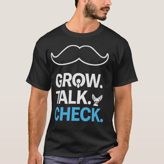 Camiseta Movember Awareness Mustache Design (Anverso)