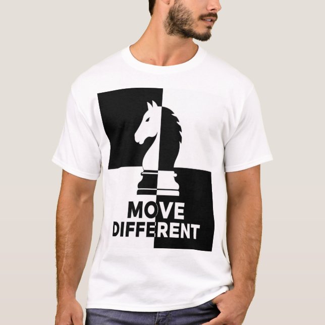Camiseta Mover Caballo de Ajedrez Diferente (Anverso)