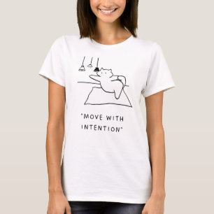 Camiseta Mover con intención Ilustracion Gato de Yoga