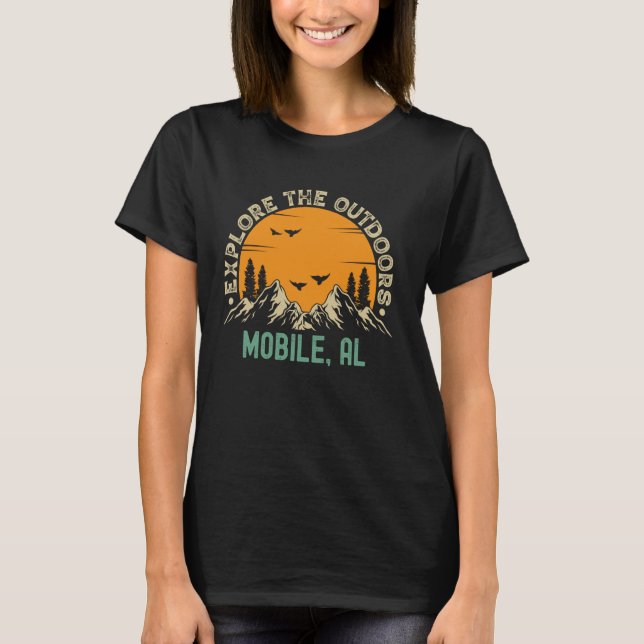 Camiseta Móvil, Alabama - Explore El Exterior (Anverso)