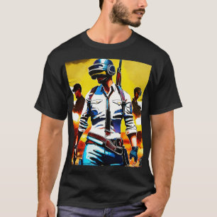 camiseta móvil de campo de batalla o camiseta PUBG