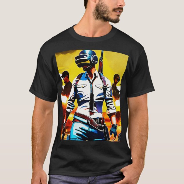 camiseta móvil de campo de batalla o camiseta PUBG (Anverso)