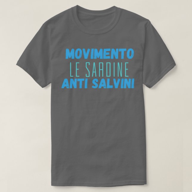Camiseta Movimento Le Sardine Anti-Salvini  (Diseño del anverso)