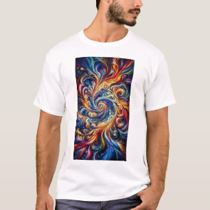 Camiseta Movimiento colorido Resumen de arte