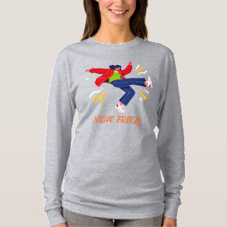 Camiseta Movimiento de Baile Energético Gráfico Juvenil