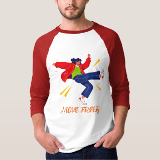 Camiseta Movimiento de Baile Energético Gráfico Juvenil