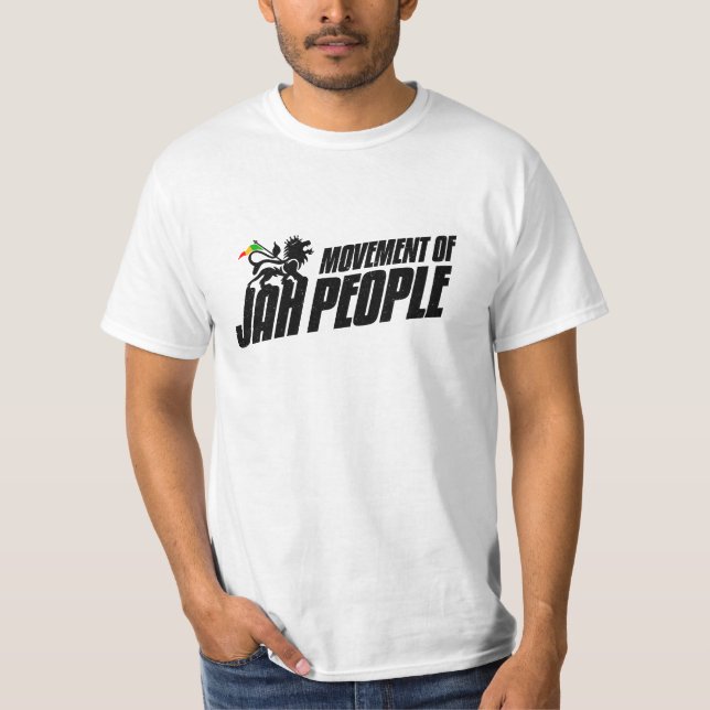 Camiseta Movimiento del Pueblo Jaaa Rasta León de Judah Reg (Anverso)