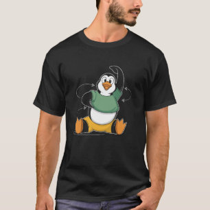 Camiseta Movimientos Divertidos de Estiramiento de Pingüino