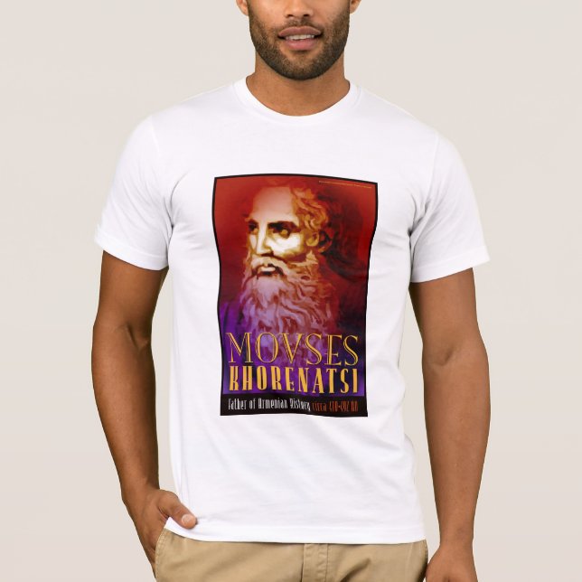 Camiseta MOVSES KHORENATSI, padre de la historia armenia (Anverso)