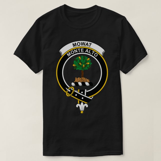 Camiseta Mowat Crest Tartan Clan Scottish Clan (Diseño del anverso)