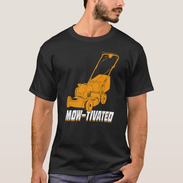 Camiseta Mower Mowing Premium de muselador de hierba para h (Anverso)