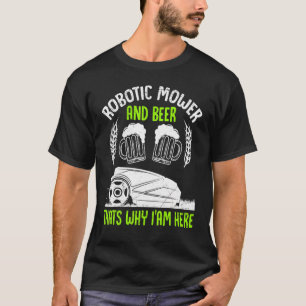 Camiseta Mowing Robot Y Beer Me Elogio A Mi Mismo Lawnmower