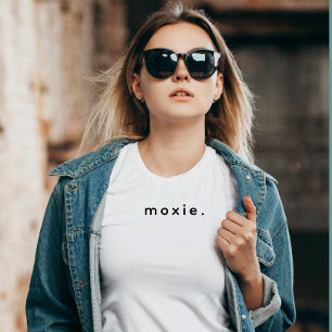 Camiseta Moxie Personalizado moderno Texto negro