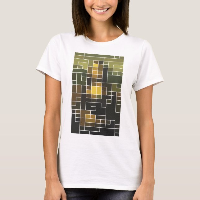 Camiseta mozaic art "Mona Lisa" Tシャツ (Anverso)