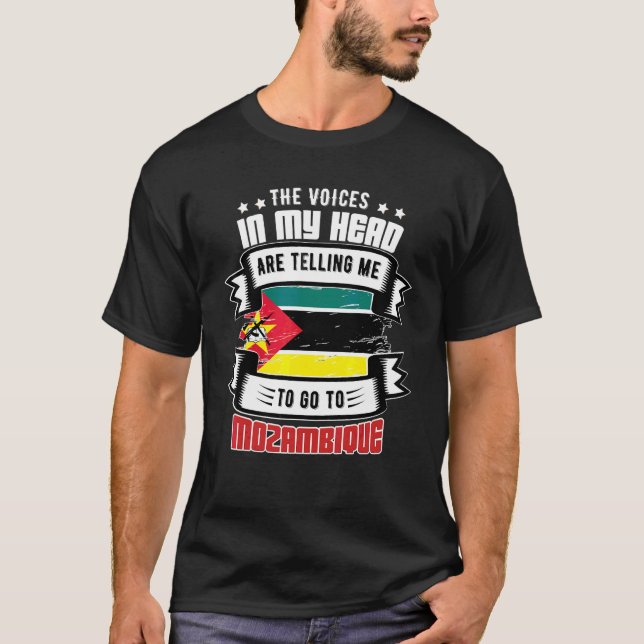Camiseta Mozambique En Mi Cabeza (Anverso)