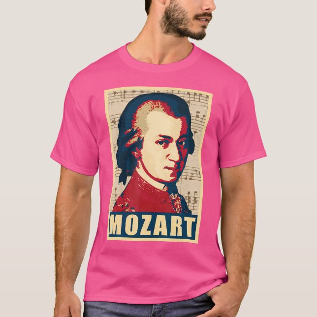 Camiseta Mozart Classical Music Composer Retro (Anverso)