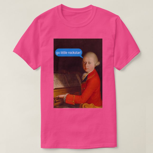 Camiseta Mozart se va pequeño rockstar (Diseño del anverso)