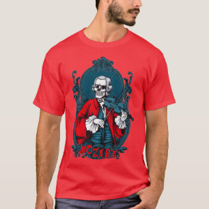 Camiseta Mozart Skull Jugando violín