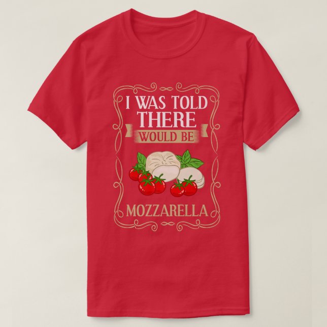 Camiseta Mozzarella Cheese Recipes Buffalo Italian Fresh Pr (Diseño del anverso)