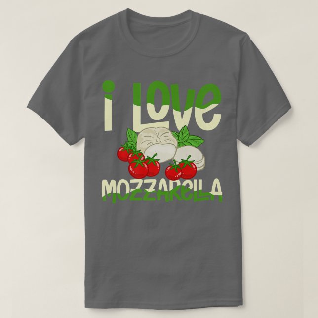 Camiseta Mozzarella Quesos Recetas Buffalo Italiano Fresco  (Diseño del anverso)