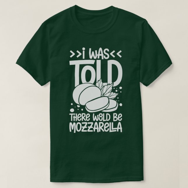 Camiseta Mozzarella Quesos Recetas Buffalo Italiano Fresco  (Diseño del anverso)
