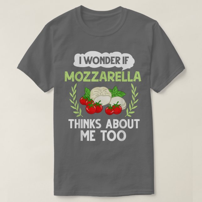Camiseta Mozzarella Quesos Recetas Buffalo Italiano Fresco  (Diseño del anverso)