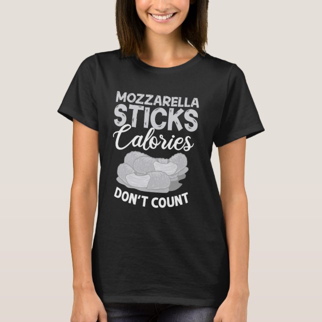 Camiseta Mozzarella Sticks Graciosa Receta De Comida Quesa (Anverso)