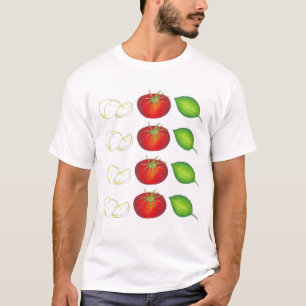 Camiseta Mozzarella Tomato Basil Italia Cocina Caprese
