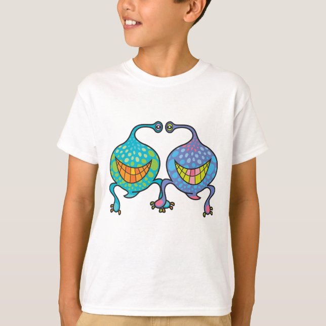 Camiseta Mr. and Mrs. Blob Personalizado Fun Alien T-shirt (Anverso)