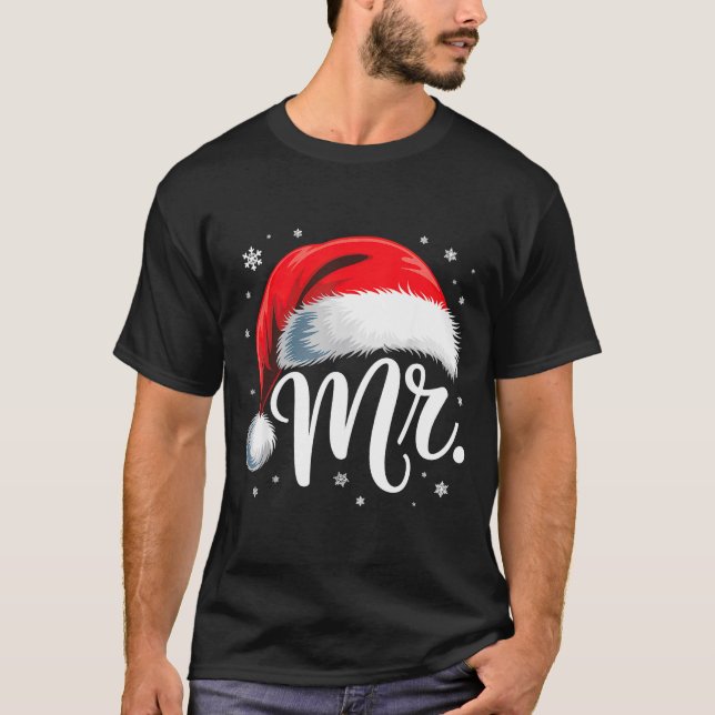 Camiseta Mr And Mrs Claus Couples Matching  (Anverso)