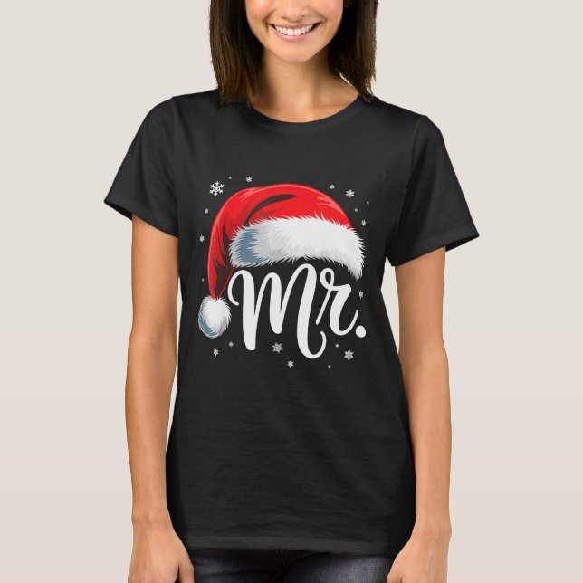Camiseta Mr And Mrs Claus Couples Matching  (Anverso)