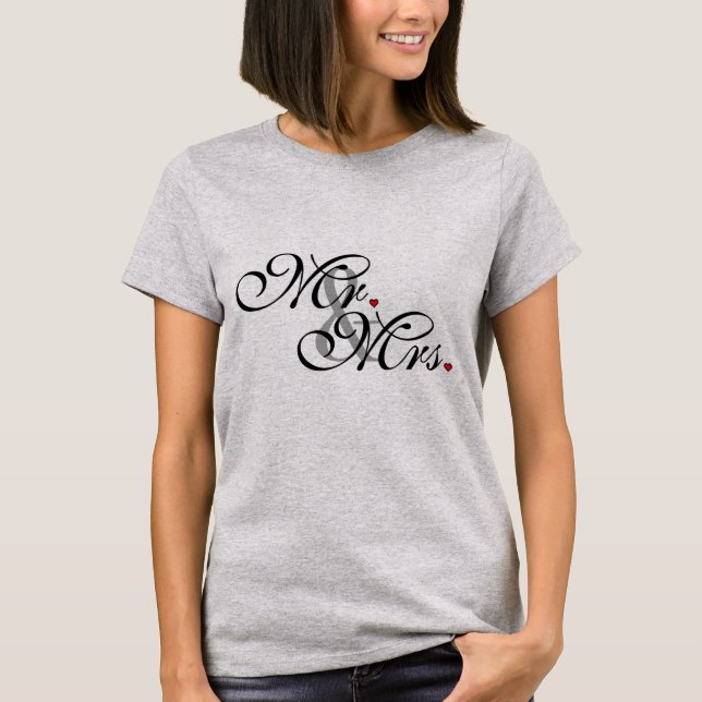 Camiseta Mr. and Mrs. Click to Personalizar Color Stripes (Anverso)