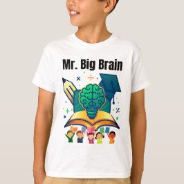 Camiseta  Mr. Big Brain Funny Smart Kids T-Shirt