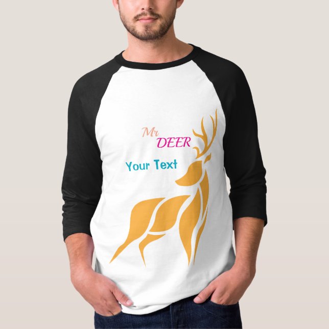 Camiseta Mr. Deer Graphic – Rustic Woodland Style (Anverso)