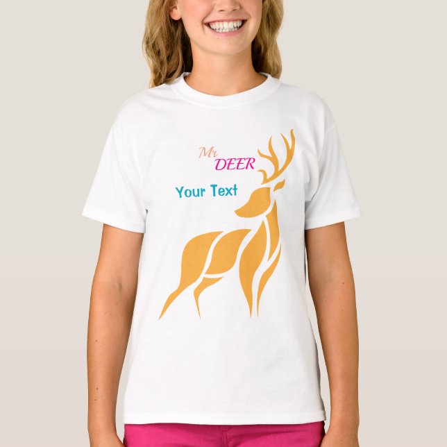 Camiseta Mr. Deer Graphic – Rustic Woodland Style (Anverso)