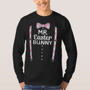 Camiseta Mr Easter Bunny Boys Easter Suspenders Niños Easte