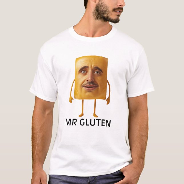Camiseta Mr Gluten Bread Joke t shirt (Anverso)