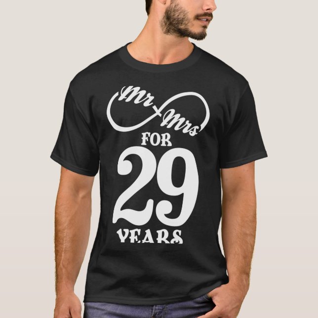 Camiseta Mr Mrs For 29 Years 29th Wedding Anniversary  (Anverso)