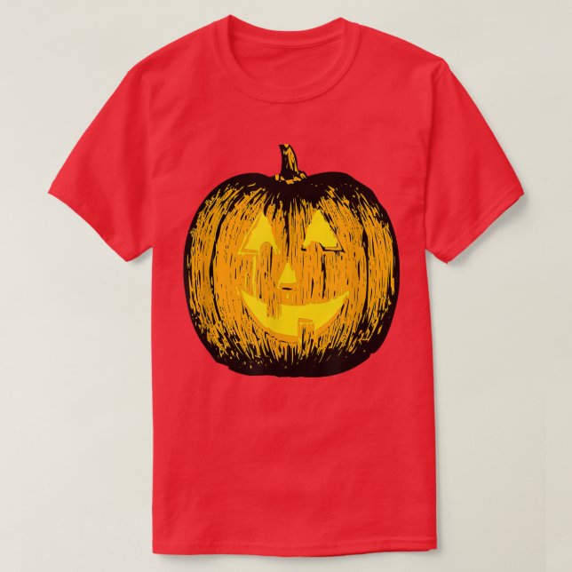 Camiseta Mr Pumpkin iluminó a Jack O Lantern (Diseño del anverso)