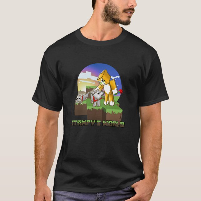 Camiseta Mr Stampy cat and dogs at sunset V-Neck  (Anverso)
