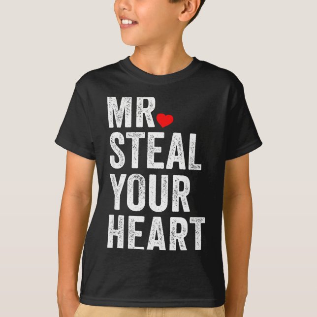 Camiseta Mr. Steal Your Heart Funny Valentines Day Men’s  (Anverso)