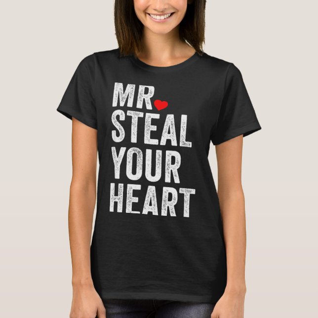 Camiseta Mr. Steal Your Heart Funny Valentines Day Men’s  (Anverso)