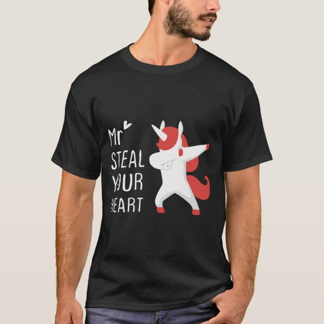 Camiseta Mr Steal Your Heart Valentines Day V Day Boys Unic (Anverso)