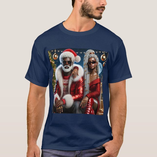 Camiseta Mr. y Mrs. Santa Folded Greeting Card (Anverso)