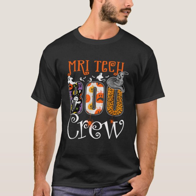 Camiseta MRI Tech Boo Crew Halloween Party Costume Spooky M (Anverso)