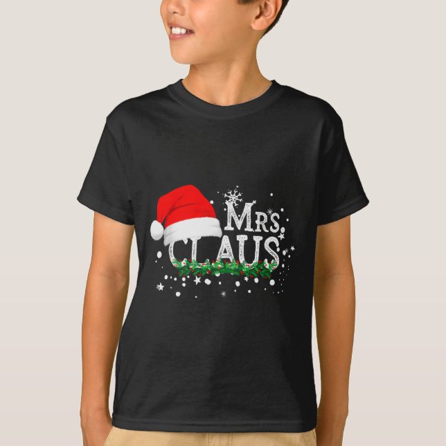 Camiseta Mrs Claus Christmas Couples Matching Her Xmas Paja (Anverso)