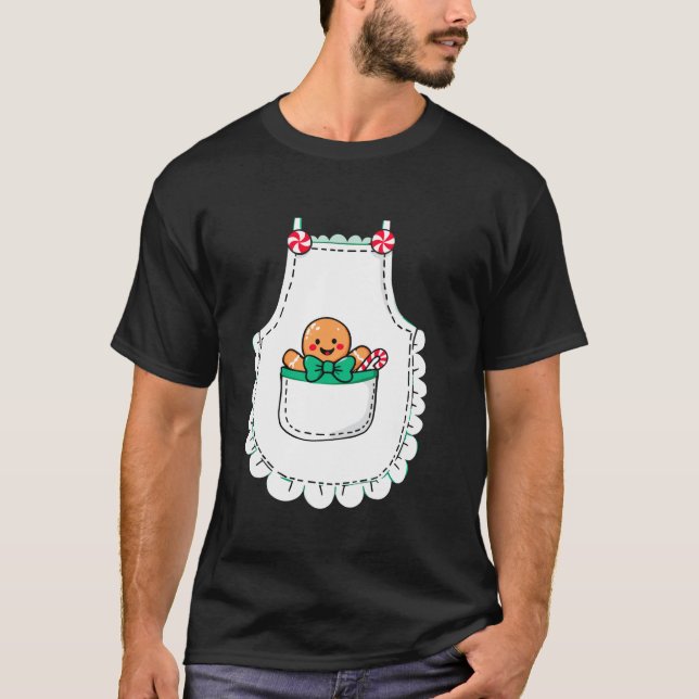 Camiseta Mrs Santa Claus Apron Gingerbread Candy Cane Chris (Anverso)
